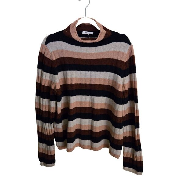 Madewell Evercrest NWT Striped Pullover Coziest Knit Sweater Size XXL - Picture 2 of 8
